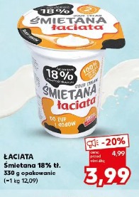 Łaciata Śmietana 18% tł.