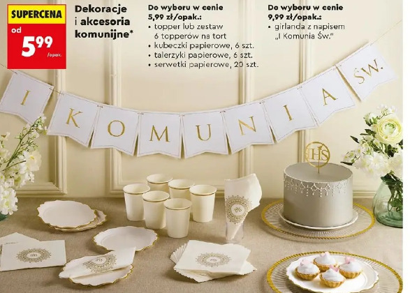 Dekoracje i akcesoria komunijne