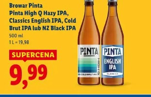 Browar Pinta Pinta High Q Hazy IPA, Classics English IPA, Cold Brut IPA lub NZ Black IPA