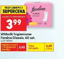 Wkładki higieniczne Femina Classic, 60 szt.