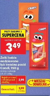 Żelki kable nadziewane lub kwaśne paski Candi