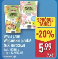 Sweet Land Wegańskie pianki/żelki owocowe