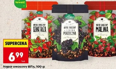 Napar owocowy Bifix dzika róża czarna porzeczka malina