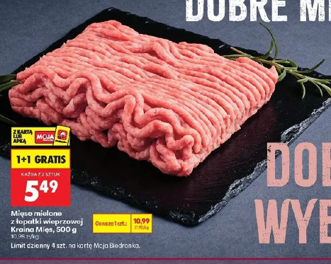 Mięso mielone z łopatki wieprzowej Kraina Mięs