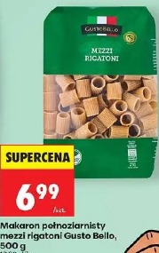Makaron pełnoziarnisty mezzi rigatoni Gusto Bello