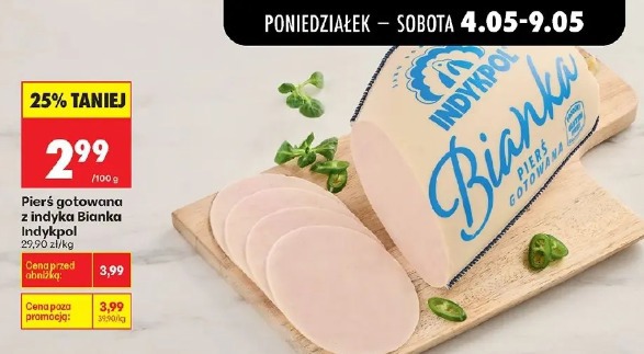 Pierś gotowana z indyka Bianka Indykpol