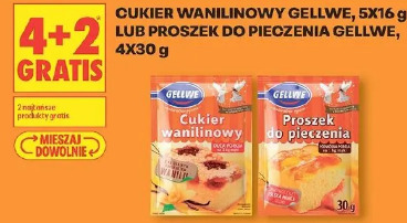 Cukier wanilinowy Gellwe lub proszek do pieczenia Gellwe