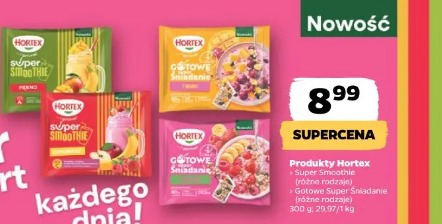 Produkty Hortex Super Smoothie (różne rodzaje), Gotowe Super Śniadanie (różne rodzaje)