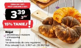 Rogal drożdżowy z makiem z kruszonką