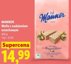 Manner Wafle z nadzieniem orzechowym