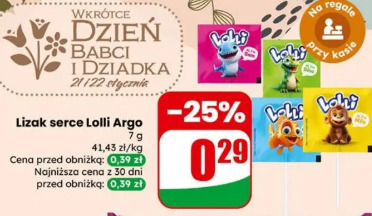 Lizak serce Lolli Argo