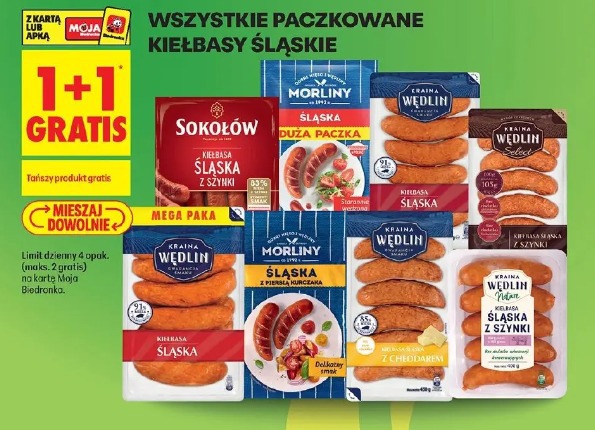 Wszystkie paczkowane kiełbasy śląskie