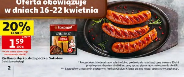 Kiełbasa śląska, duża paczka, Sokołów