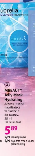 MBEAUTY Jelly Mask Hydrating żelowa maska nawilżająca w płachcie do twarzy