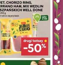 Fuet, chorizo ring, serrano ham, mix wędlin hiszpańskich Well Done