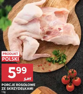 Porcje rosołowe ze skrzydełkami