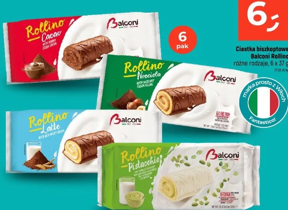 Ciastka biszkoptowe Balconi Rollino