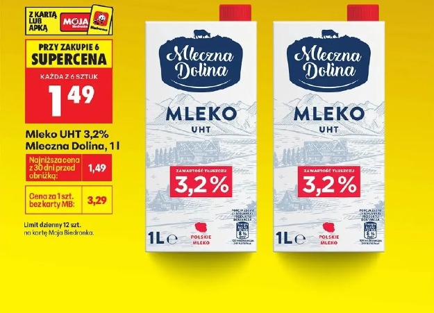 Mleko UHT 3,2% Mleczna Dolina