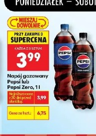 Napój gazowany Pepsi lub Pepsi Zero