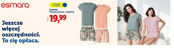 Piżama damska z bawełny Esmara