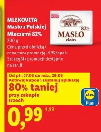 Mlekovita Masło z Polskiej Mleczarni 82%