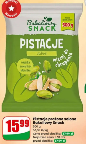 Pistacje prażone solone Bakaliowy Snack