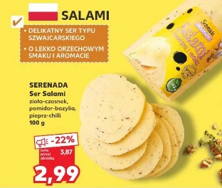 Serenada Ser Salami zioła-czosnek, pomidor-bazylia, pieprz-chilli