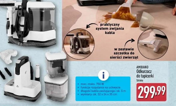 Ambiano Odkurzacz do tapicerki