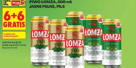 Piwo Łomża, 500 ml: jasne pełne, pils