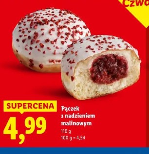 Pączek z nadzieniem malinowym