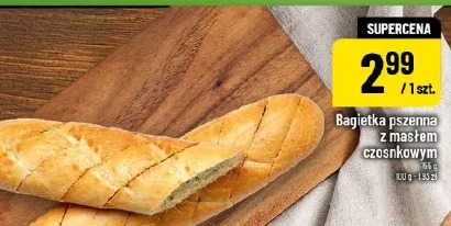 Bagietka pszenna z masłem czosnkowym