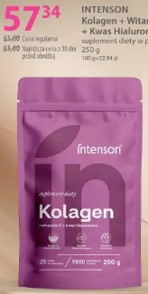 Intenson Kolagen + Witamina C + Kwas Hialuronowy suplement diety w proszku