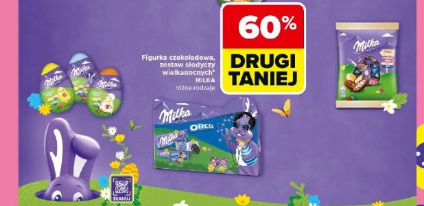 Figurka czekoladowa, zestaw słodyczy wielkanocnych Milka