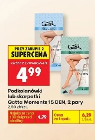 Podkolanówki lub skarpetki Gatta Moments 15 DEN, 2 pary
