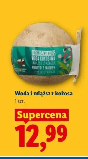Woda i miąższ z kokosa