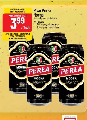 Piwo Perła Mocna Perła - Browary Lubelskie