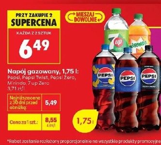 Napój gazowany Pepsi, Pepsi Twist, Pepsi Zero, Mirinda, 7 up Zero
