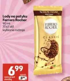 Lody na patyku Ferrero Rocher