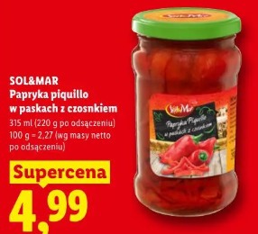 Sol&Mar Papryka piquillo w paskach z czosnkiem