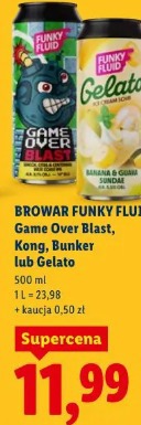 Browar Funky Fluid Game Over Blast, Kong, Bunker lub Gelato