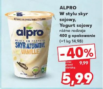 Alpro W stylu skyr sojowy, Yogurt sojowy wanilia różne rodzaje