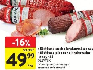 Kiełbasa pieczona krakowska z szynki OLEWNIK