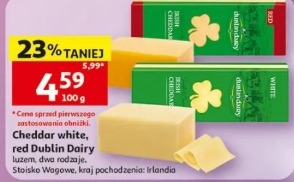 Cheddar white, red Dublin Dairy