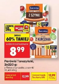 Parówki Tarczyński z szynki, z kurczaka