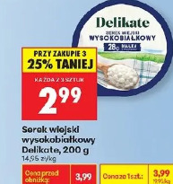 Delikate serek wiejski wysokobiałkowy Delikate