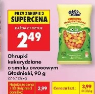 Chrupki kukurydziane o smaku owocowym Głodniaki