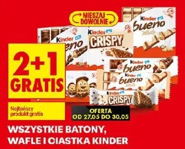 Wszystkie batony, wafle i ciastka Kinder