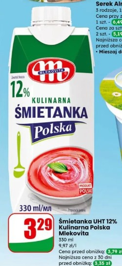Śmietanka UHT 12% Kulinarną Polska Mlekovita