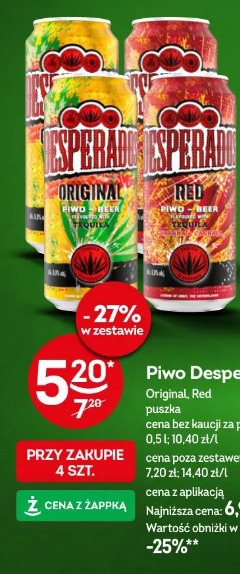 Piwo Desperados Original, Red puszka