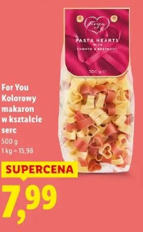 For You Kolorowy makaron w kształcie serc